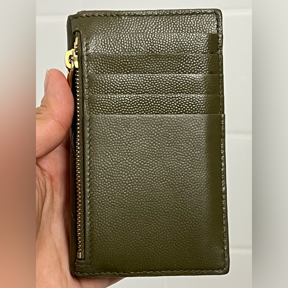 SOLD OFF POSHMARK 
Cassandre YSL Monogram Leather Zip Card Holder - Picture 9 of 16
